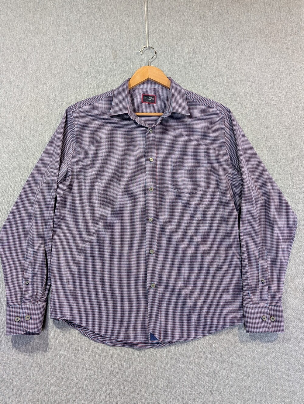 UNTUCKit Symington Plaid Button Shirt Men's Large Blue